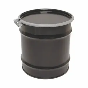 GRAINGER OH8-1R Transport Drum, Steel, 8 gal, Bolt Ring, Black/Black, 20 ga/20 ga/20 ga | CQ3NAC 9JX96