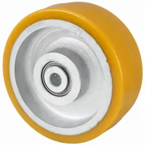 GRAINGER P-UY-060x030/075K Polyurethane Tread On Iron Core Wheel, 6 Inch Wheel Dia, 3 Inch Wheel Width, Yellow | CQ3VLQ 454N59