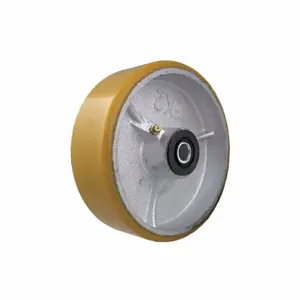 GRAINGER P-UY-060X030/100R-LB Polyurethane Tread On Iron Core Wheel, 6 Inch Wheel Dia, 3 Inch Wheel Width, Yellow, Std | CQ3VLR 490V07