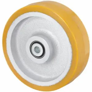 GRAINGER P-UY-100x025/075K Polyurethane Tread On Iron Core Wheel, 10 Inch Wheel Dia, 2 1/2 Inch Wheel Width, Yellow | CQ3VLB 454N36