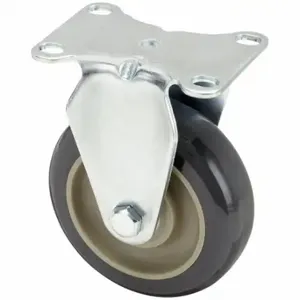 GRAINGER P12R-UP040D-12 Standard Plate Caster, 4 Inch Dia, 5 1/8 Inch Height, Rigid Caster | CQ6YDU 489A63