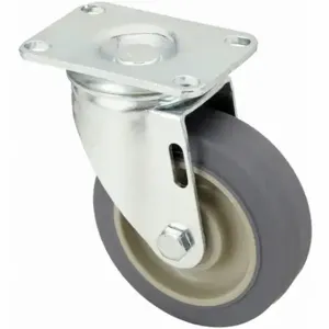 GRAINGER P12S-PRP035B-12 Sanitary Plate Caster, 3 1/2 Inch Dia, Swivel Caster, Firm | CQ2ZVX 455U13