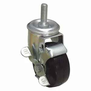 GRAINGER P12S-R030D-ST1-WB Threaded Stem Caster, 3 Inch Wheel Dia., 175 lbs. Capacity | CJ2HYP 489C42