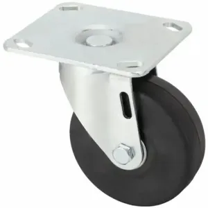 GRAINGER P12S-R040B-P3 Sanitary Plate Caster, 4 Inch Dia, 5 1/8 Inch Height | CQ2ZWB 455U18