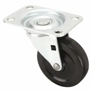 GRAINGER P12S-R040D-12 Standard Plate Caster, 4 Inch Dia, 5 1/8 Inch Height, Swivel | CQ6YDV 490V60