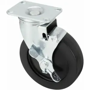 GRAINGER P12S-R040D-12-WB Standard Plate Caster, 4 Inch Dia, 5 1/8 Inch Height | CQ6YDP 490V61