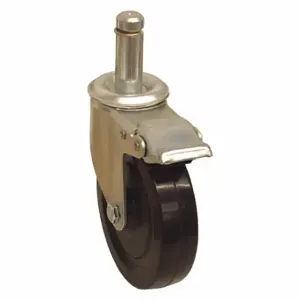 GRAINGER P12S-R050D-SG7-TB NSF-Listed Sanitary Friction-Ring Stem Caster, 5 Inch Wheel Dia, 150 lbs, Rubber | CP9QRV 487G58