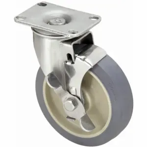 GRAINGER P12SX-PRP060K-12-WB Corrosion Resistant Standard Plate Caster, 6 Inch Dia | CQ6XWW 455T54