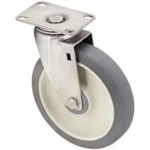 GRAINGER P12SX-PRP060K-12 Corrosion Resistant Standard Plate Caster, 6 Inch Dia, Firm | CQ6XWX 455T53