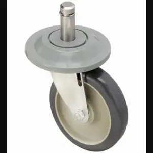 GRAINGER P12SX-UP050D-SG6-JPB2 Wall-Protecting Friction-Ring Stem Caster, 5 Inch Wheel Dia, 300 lb, Swivel Caster | CP9QTG 483N56