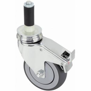 GRAINGER P14S-RP030K-SX3-TB Quiet-Roll Expanding Stem Caster, 3 Inch Wheel Dia, 165 Lb, 4 7/16 Inch Mounting Height | CP9HCX 455U29
