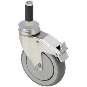 GRAINGER P14SX-RP050K-SX3-TB-AM Antimicrobial Corrosion- & Debris-Resistant Expanding Stem Caster, 5 Inch Wheel Dia | CP9HCP 455U40