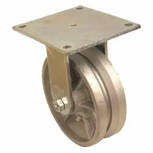 GRAINGER P21R-C060R-15-VG1 V-Groove Track-Wheel Plate Caster, 6 Inch Dia, 7 1/2 Inch Height | CQ7QTF 489C13