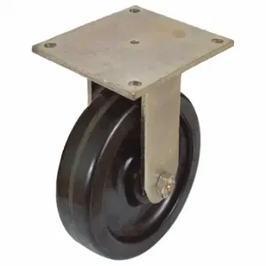 GRAINGER P21R-PH060R-15 Standard Plate Caster, 6 Inch Dia, 7 1/2 Inch Height, Rigid, Hard | CQ6YGR 55KC06