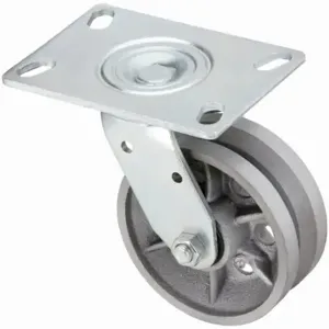 GRAINGER P21S-C050R-16-VG1 V-Groove Track-Wheel Plate Caster, 6 Inch Dia, 6 1/2 Inch Height | CQ7QTC 490V87