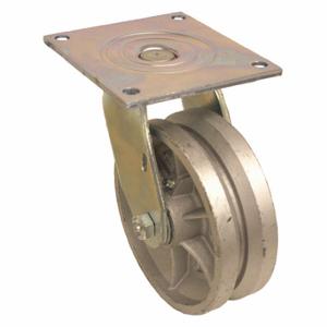 GRAINGER P21S-C060R-15-VG1 V-Groove Track-Wheel Plate Caster, 6 Inch Dia, 7 1/2 Inch Height | CQ7QTH 489C12