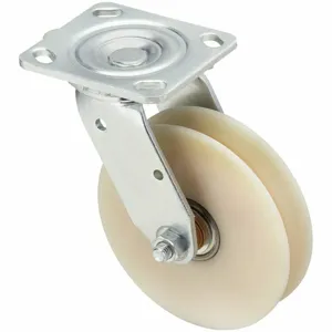 GRAINGER P21S-DSPKGSPO 150K-14 V-Groove Track-Wheel Plate Caster, 6 Inch Dia, 7 1/2 Inch Height | CQ7QTG 454M82