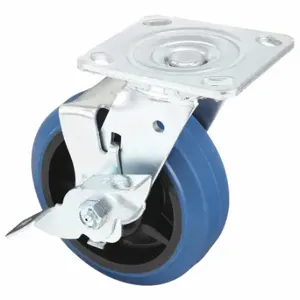 GRAINGER P21S-EP060K-14-WB-001 Standard Plate Caster, 6 Inch Dia, 7 1/2 Inch Height, Swivel | CQ6YGW 29XU45