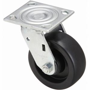 GRAINGER P21S-PB050R-14-DL Standard Plate Caster, 5 Inch Dia, 6 1/2 Inch Height, Swivel | CQ6YFJ 490V88