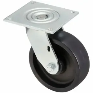 GRAINGER P21S-PB050R-15 Standard Plate Caster, 5 Inch Dia, 6 1/2 Inch Height, Swivel, Hard | CR3FHL 490V89