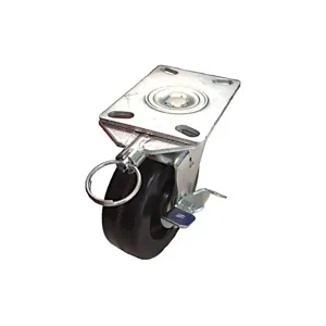 GRAINGER P21S-PH040R-16-WB-DL Swivel Plate Caster, 4 Inch, Light-Medium Duty, 800 Lbs. Load Rating | CD3FYJ 455U02