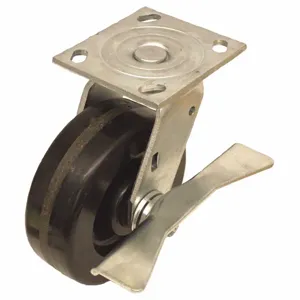 GRAINGER P21S-PH060R-14-CB Standard Plate Caster, Swivel, Phenolic, 1200 lb, 6 Inch Wheel Diameter | CE9FMC 55KC15