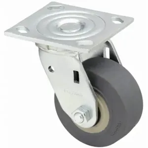 GRAINGER P21S-RP040R-14-DL Standard Plate Caster, 4 Inch Dia, 5 5/8 Inch Height, Swivel, Firm | CQ6YEJ 490V97