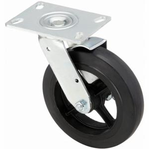 GRAINGER P21S-RY080KP-16-WB-DL Standard Plate Caster, 8 Inch Dia, 9 1/2 Inch Height, Swivel, Soft | CQ6YJV 454N05