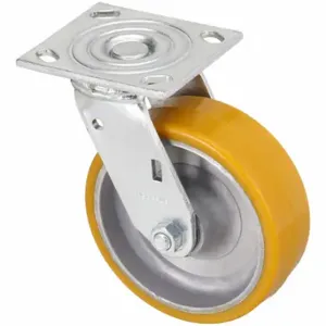 GRAINGER P21S-UA060R-14 Standard Plate Caster, 6 Inch Dia, 7 1/2 Inch Height, Swivel | CQ6YGU 454Y22