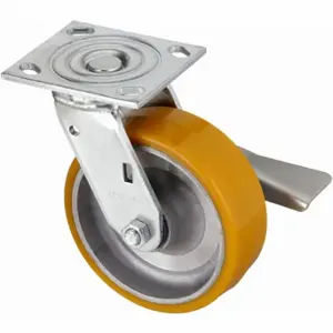 GRAINGER P21S-UA080R-14-CB Sanitary Plate Caster, 8 Inch Dia, 9 1/2 Inch Height | CQ2ZZL 488Z99