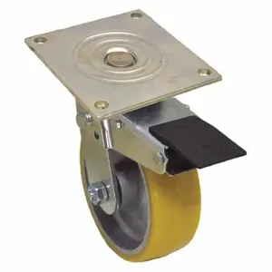 GRAINGER P21S-UA080R-15-TBF Standard Plate Caster, 8 Inch Dia, 9 1/2 Inch Height, Swivel, D | CQ6YJQ 489A39