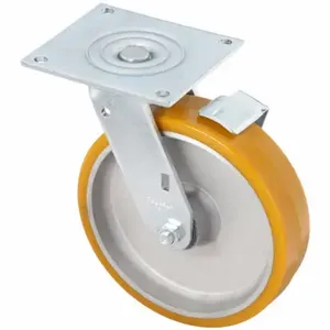 GRAINGER P21S-UA080R-15-WB Standard Plate Caster, 8 Inch Dia, 9 1/2 Inch Height, Swivel, D | CQ6YJR 490W05