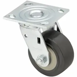 GRAINGER P21S-UP040R-14 Standard Plate Caster, 4 Inch Dia, 5 5/8 Inch Height, Swivel | CQ6YEG 406U27