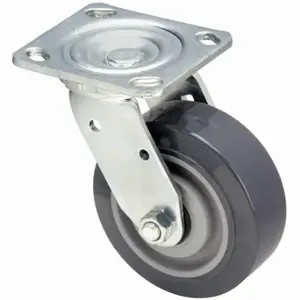 GRAINGER P21S-UP050R-14-DL Standard Plate Caster, 5 Inch Dia, 6 1/2 Inch Height | CQ6YEZ 490W06