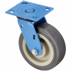 GRAINGER P21S-UP060D-14-BC-SS Standard Plate Caster, 6 Inch Dia, 7 1/2 Inch Height, Swivel, Hard | CQ6YKU 454N53