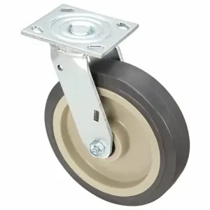 GRAINGER P21S-UP080R-14 Standard Plate Caster, 8 Inch Dia, 9 1/2 Inch Height, Swivel, B | CQ6YJP 29XU50