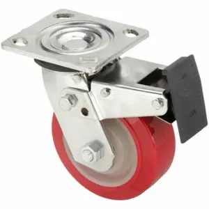 GRAINGER P21S-URPW060K-14-TB Sanitary Plate Caster, 6 Inch Dia, 7 1/2 Inch Height, B | CQ2ZZA 489C93