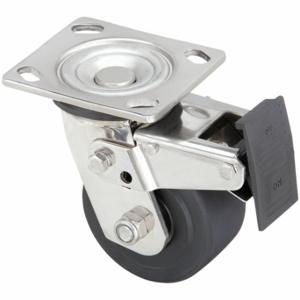 GRAINGER P21SX-NMB040K-14-TB Corrosion-Resistant Standard Plate Caster, 4 Inch Dia | CQ6XYE 454N11