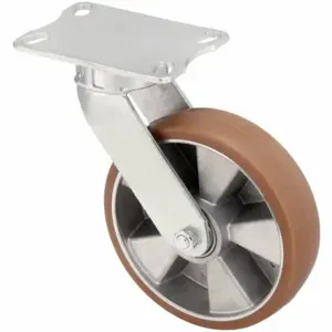 GRAINGER P25S-ALB 200K-16-H10-01 Easy-Swivel Extended-Lead Kingpinless Plate Caster, 7 7/8 Inch Dia | CQ2FGY 454M77