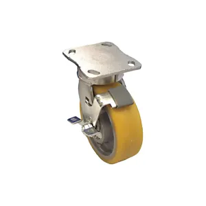 GRAINGER P25S-GTH 150K-14-WB Kingpinless Swivel Plate Caster, 6 Inch, Medium-Duty, 1650 Lbs Load Rating | CD3RWL 455T61