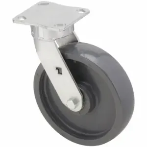 GRAINGER P25S-N080K-14-H10-002 Kingpinless Plate Caster, 8 Inch Dia, 10 1/8 Inch Height, Swivel | CQ2FKL 45XC09