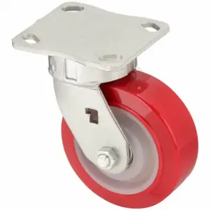 GRAINGER P25S-URPW060K-14 Kingpinless Plate Caster, 6 Inch Dia, 7 1/2 Inch Height, Swivel | CQ2FJR 454M61