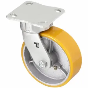 GRAINGER P25S-UY060KP-14 Kingpinless Plate Caster, 6 Inch Dia, 7 1/2 Inch Height, Swivel | CQ2FJQ 489C70