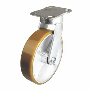 GRAINGER P25S-UY080KP-14 Kingpinless Plate Caster, 8 Inch Dia, 9 1/2 Inch Height, Swivel | CQ2FKY 489D66