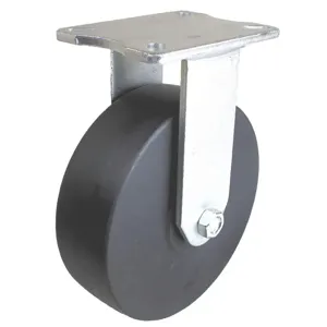 GRAINGER P27R-NMB100K-18 Rigid Plate Caster, 10 Inch, Heavy-Duty, 5500 Lbs Load Rating | CD3XCX 455T78