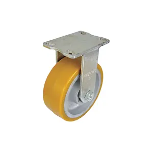 GRAINGER P27R-UY100K-16 Rigid Plate Caster, 10 Inch, Medium-Duty, 3000 Lbs Load Rating | CD3TRW 454N64