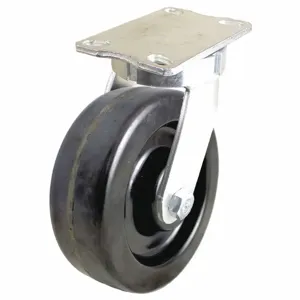 GRAINGER P27S-PH080R-16 Standard Plate Caster, Swivel, Phenolic, 2500 lb, 8 Inch Wheel Diameter | CE9FLY 55KC27