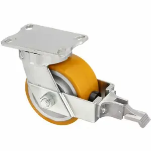 GRAINGER P27S-UY060K-16-WK Kingpinless Plate Caster, 6 Inch Dia, 7 1/2 Inch Height, Swivel | CQ2FJN 490W17