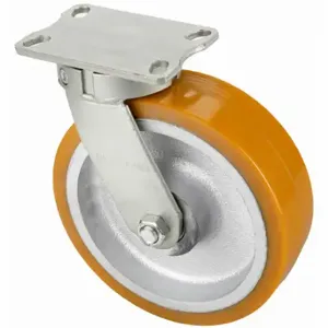 GRAINGER P27S-UY100NK-16 Kingpinless Plate Caster, 10 Inch Dia, 12 1/2 Inch Height | CQ2FGZ 455T94