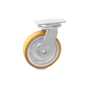 GRAINGER P29S-UY060K-18 Swivel Plate Caster, 6 Inch, Medium-Duty, 2100 Lbs Load Rating | CD3UTM 455T64